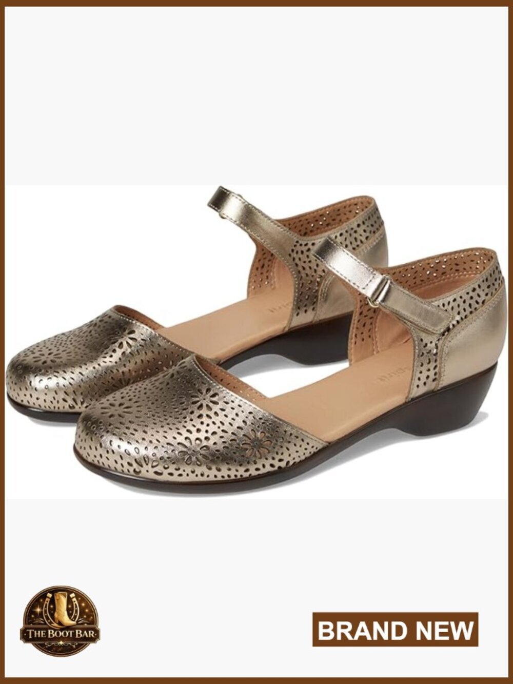 Easy Spirit Women's Pump Mary Jane Wedge - Perforated Leather, Hook & Loop